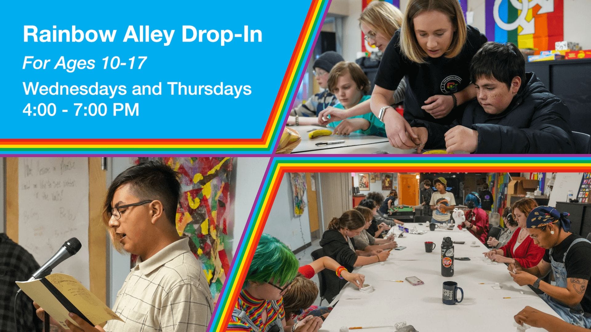Rainbow Alley Drop In - Every Wednesday and Thursday, 4:00 - 7:00 PM