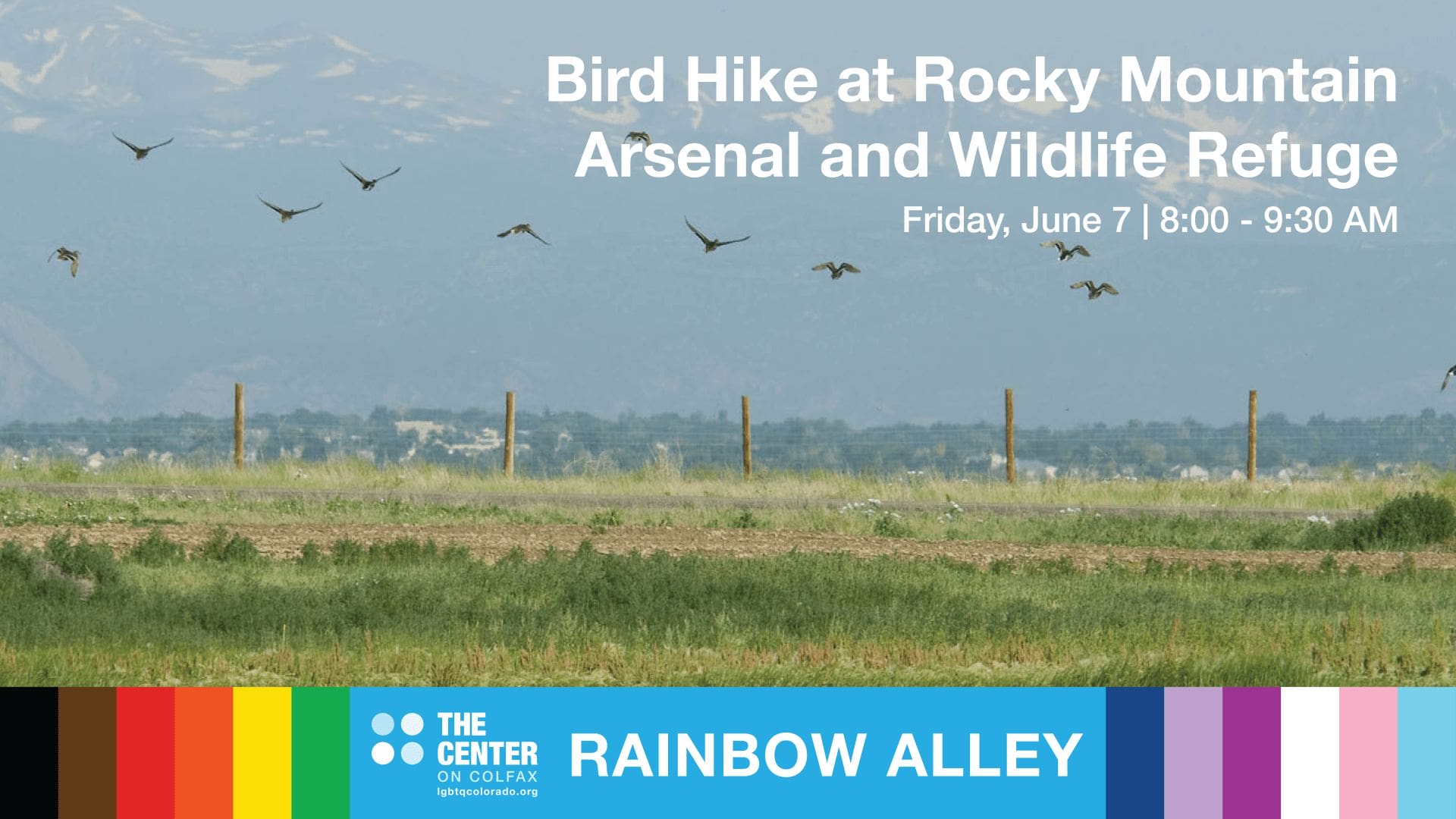 Rainbow Alley Bird Hike with the Rocky Mountain Arsenal and Wildlife Refuge on Friday, June 7, 2024