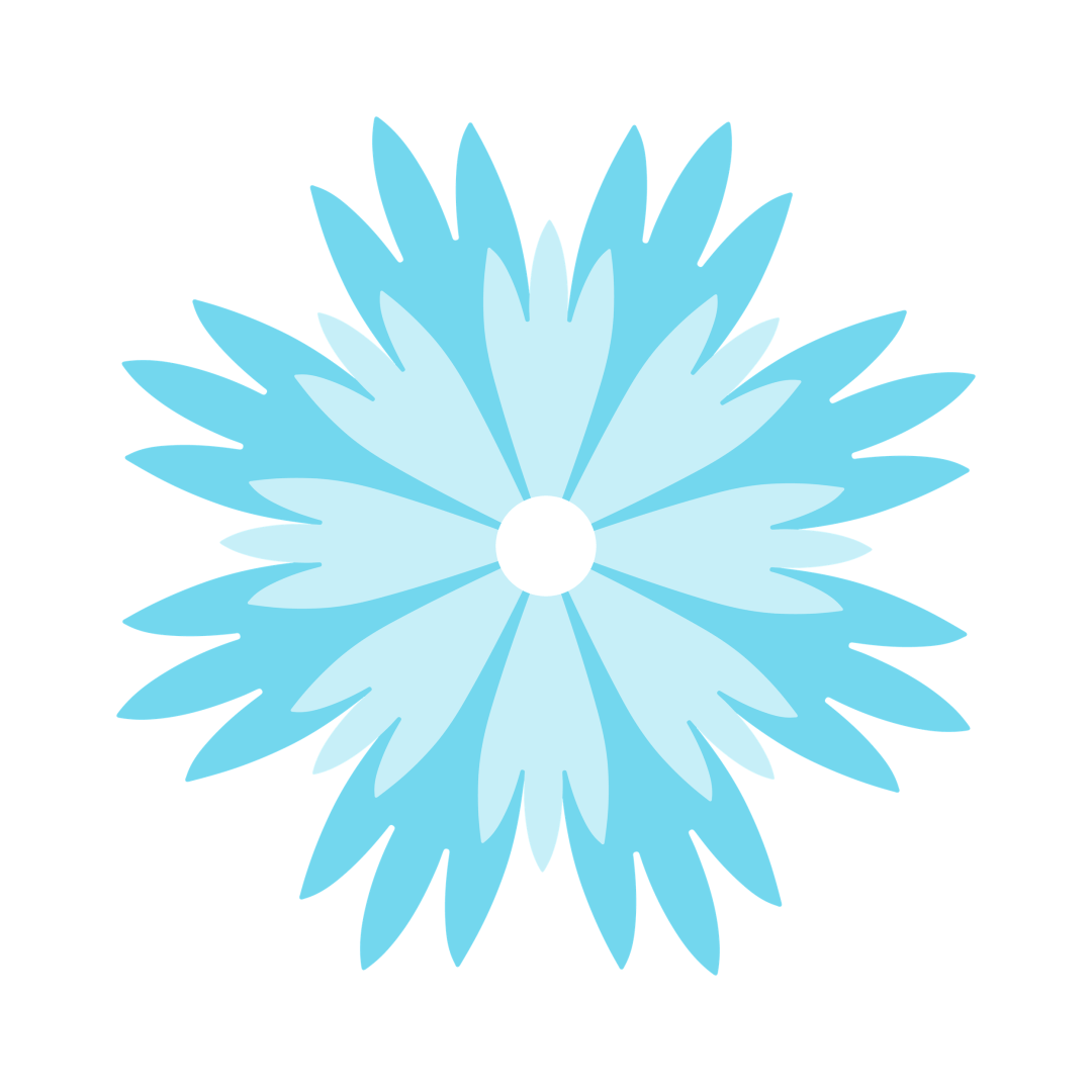2024-TDOR-WebsitePg-Graphics-02 A blue trans colored flower, dedicated to Transgender Day of Remembrance